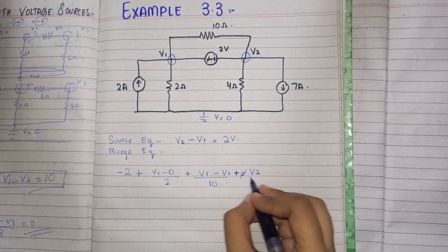 Nodal analysis with voltage source || Super node Case 1 and Case 2. смотреть онлайн