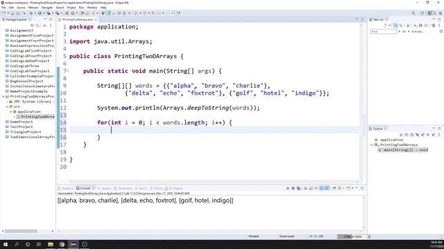 Printing Two Dimensional Arrays смотреть онлайн