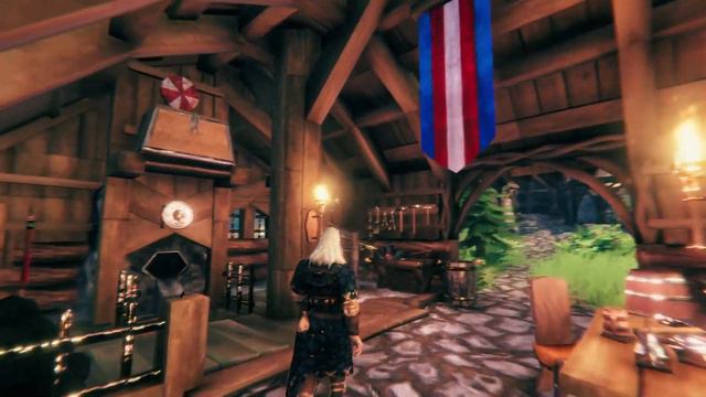 Valheim : Viking Gate & Blacksmith ( Fortress build : Interior design ) смотреть онлайн