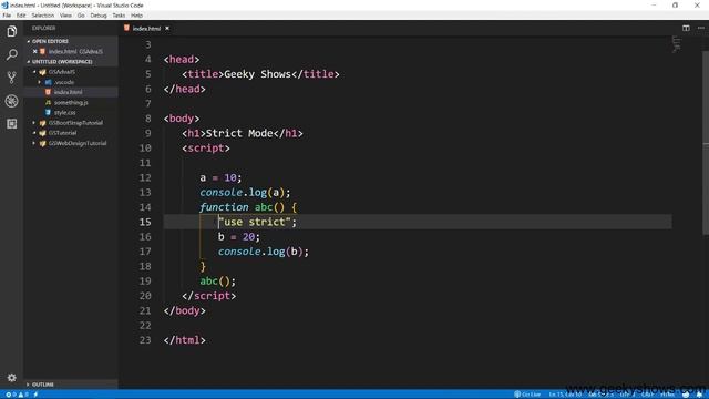 Strict Mode in JavaScript (Hindi) смотреть онлайн