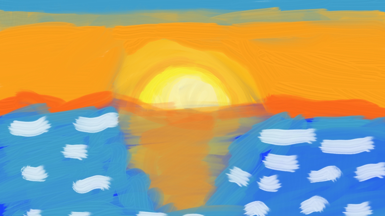 рисую пейзаж в Infinity Painter 🎨