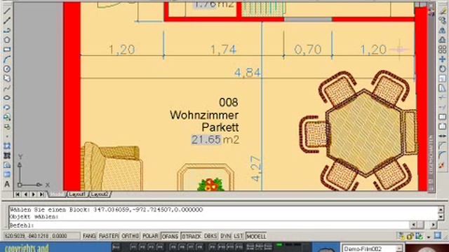 Dynamic Area Block in AutoCAD 2007 смотреть онлайн