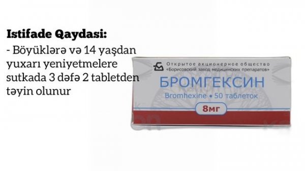 Bromeksin tablet nədir ? | Bromqeksin tablet nə üçündür ? Bromheksin haqqında