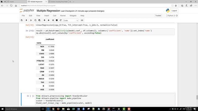 17 Machine learning in Python || Multiple Regression and Feature Importance смотреть онлайн
