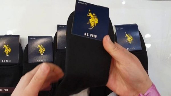 US POLO носки мужские черные N6