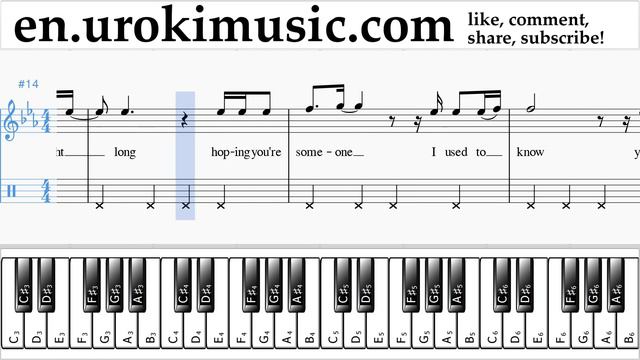 How to Play Piano (right hand) Adele - When We Were Young Tabs Part#2 um-i352 смотреть онлайн