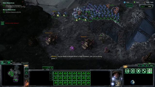 Starcraft 2 Wings of Liberty Full Playthrough Brutal Mission 5 Outbreak смотреть онлайн