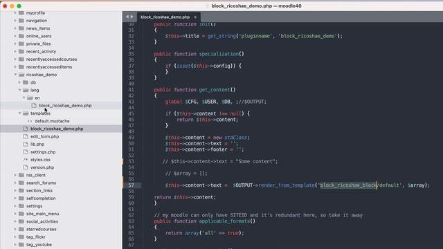How to use a MUSTACHE template in a MOODLE Block - Especially for PHP DEVELOPERS смотреть онлайн