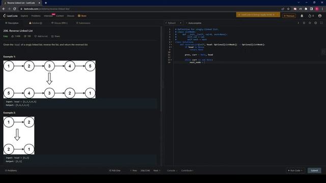 Leetcode Question 206: Reverse Linked List смотреть онлайн