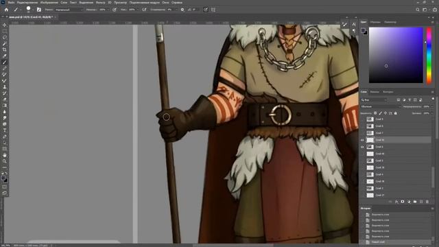 Доделываем персонажа в Adobe Photoshop. Итоги интенсива по профессии концепт-художник смотреть онлайн
