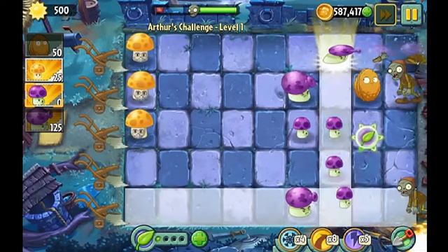Plant versus Zombies 2 Dark Ages Endless Zone Arthur's Challege 1 Easy and Fast смотреть онлайн