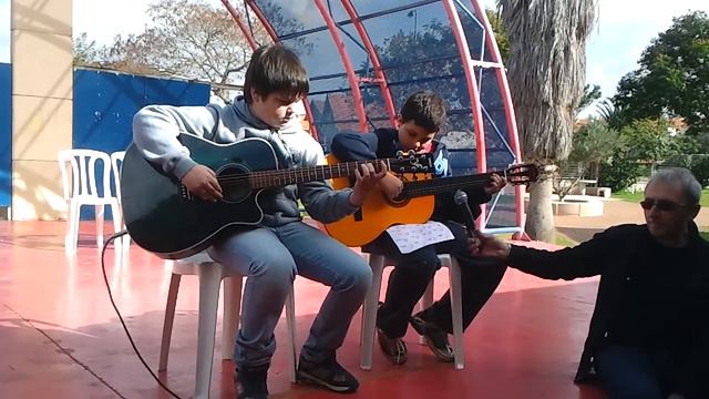 The Godfather Theme Duet (Live at School) Acoustic\Classic Guitar Cover Jan/8/2012 смотреть онлайн