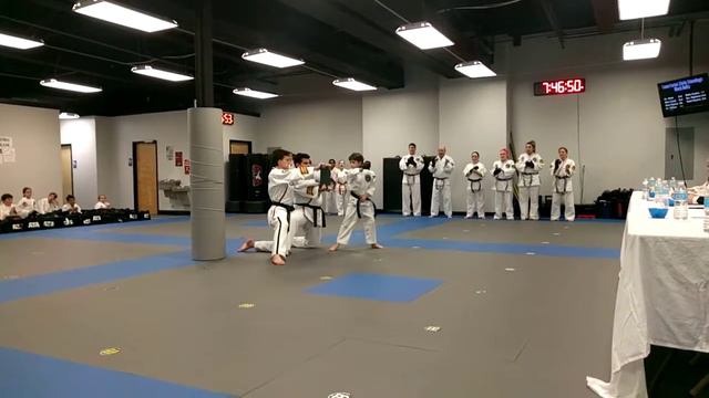 Taekwondo Testing Board Break (knifehand strike)(2 strikes), Blue Decided Belt смотреть онлайн