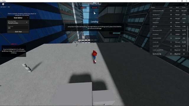Parkour script roblox stat change смотреть онлайн