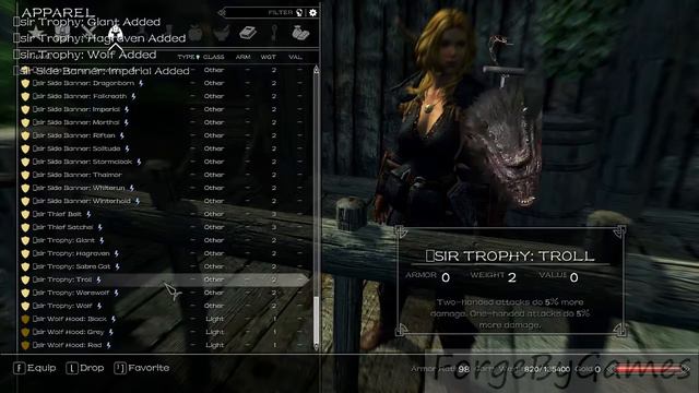 ForgeByGames  Skyrim  Fly to the sky + Aesir Armor + Puppeteer Master