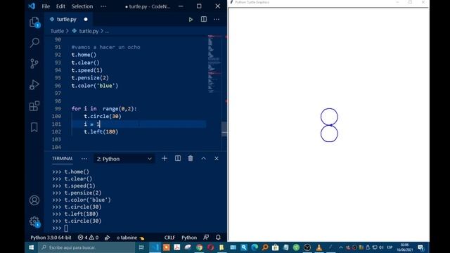 Turtle con Python 2 - Círculos смотреть онлайн