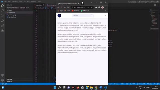 6UI responsive sidebar submenu Responsive Website Pure HTML CSS SASS JavaScript jQuary with Animati смотреть онлайн