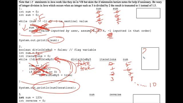 Java While Loop Worksheet #5 смотреть онлайн
