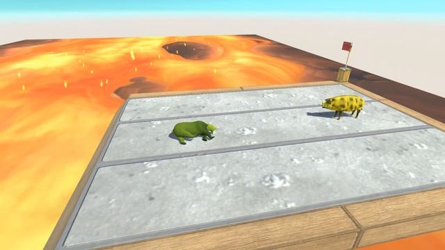 ROTATOR TRAP WHO CAN JUMP OVER? - Animal Revolt Battle Simulator смотреть онлайн