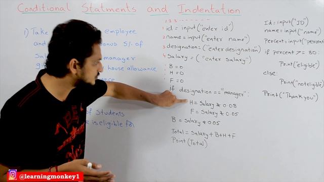Conditional Statement and Indentation in Python || Lesson 10 || Python || Learning Monkey || смотреть онлайн