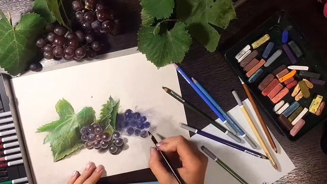 КАК НАРИСОВАТЬ ФРУКТЫ ПАСТЕЛЬЮ/БЫСТРЫЙ РИСУНОК (HOW TO DRAW FRUIT IN PASTEL / QUICK FIGURE) смотреть онлайн