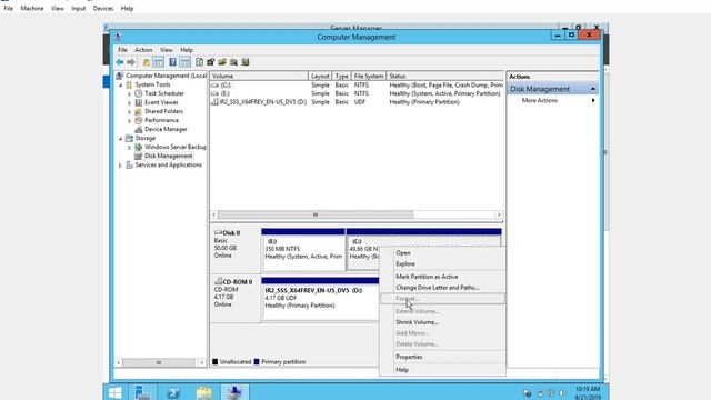 How to Shrink Volume on Server 2012 смотреть онлайн