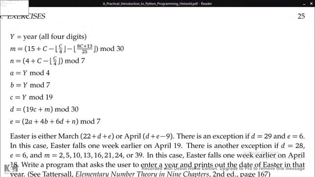 A Practical Introduction To Python Programming - Exercise 3 8 16a смотреть онлайн