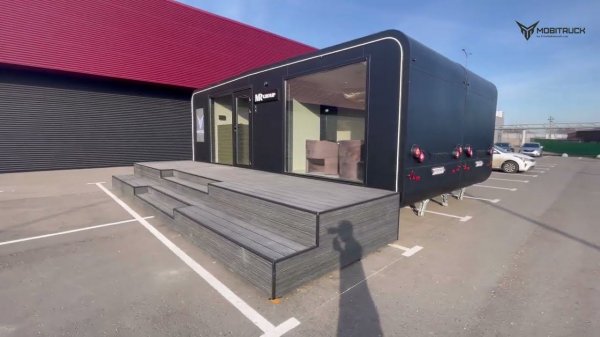 Обзор МТ8х2 - мобильный офис продаж, площадь 40 кв.м., 3 переговорки, кухня, санузел