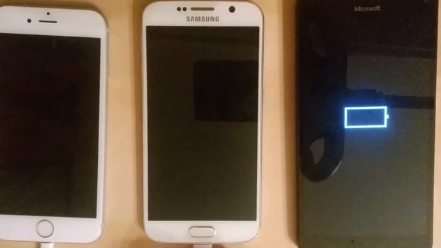 Что быстрее заряжается? iPhone 6S vs Samsung S6 vs Lumia 950XL смотреть онлайн