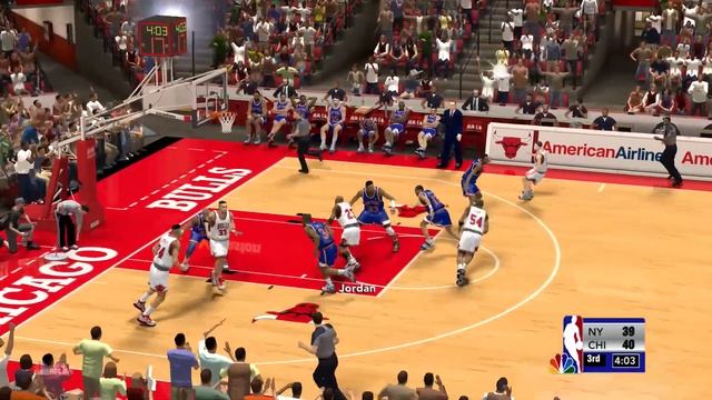NBA 2K13 - Michael Jordan Highlights - Bulls vs. Knicks - 91-92 URB Roster Gameplay смотреть онлайн