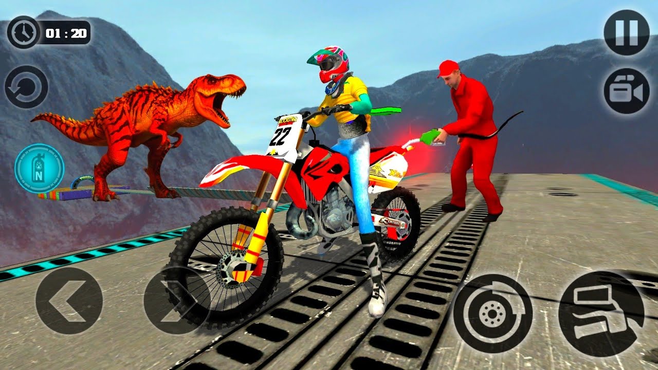 Impossible Motorbike Stunt Gameplay - Motorcycle Games - Bike Racing - Android