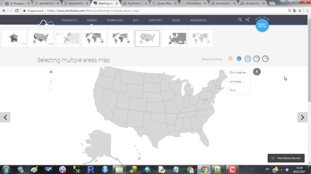 AmCharts, AnyChart, JQuery Mapael