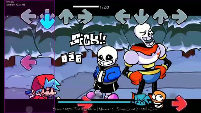 fnf mod vs papyrus (mod android) смотреть онлайн