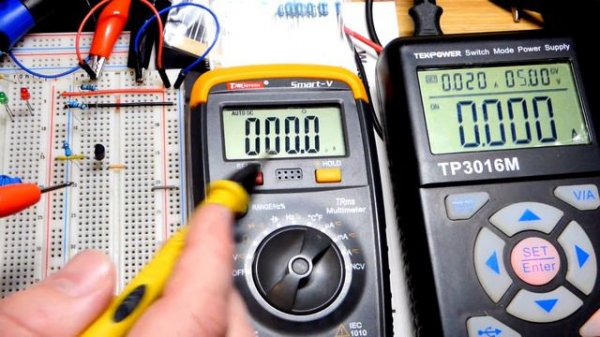 LM334 3 terminal adjustable constant current source set with 1 resistor electronics demonstration