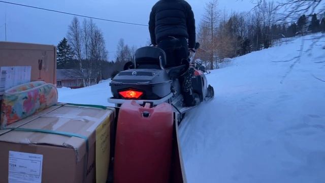 Snowmobile Lynx 59 Yeti 550. Short trip. смотреть онлайн