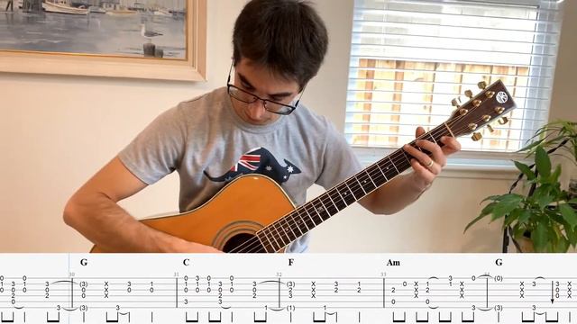 Stitches by Shawn Mendes Acoustic Guitar Version (Fingerstyle with Tabs) смотреть онлайн