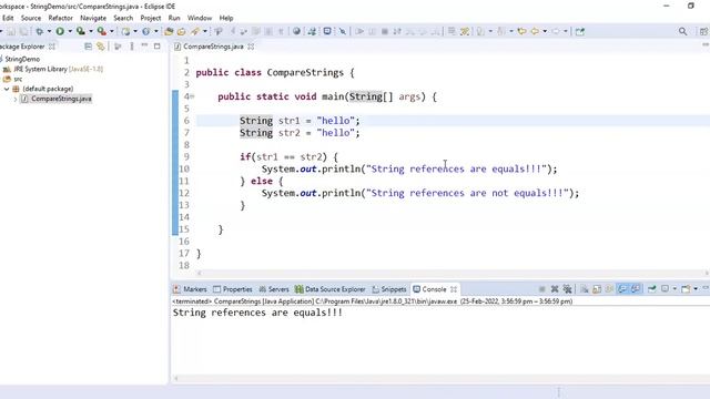 String Comparison In Java смотреть онлайн