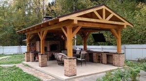 Беседка 7 на 4 из 200-го бруса, ОБЗОР