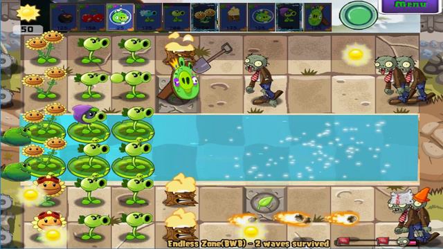 Plants vs Zombies Gatling Pea Team PvZ Angry Birds vs PvZ1 смотреть онлайн