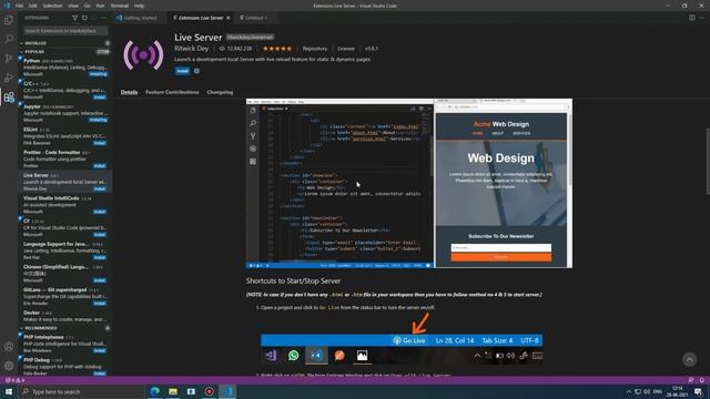 Installing VS Code, Python and Live Server | Running HTML with Live Server смотреть онлайн