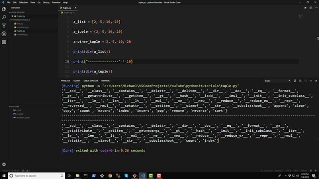 Python 3 Programming Tutorials 06: Working with Tuple() смотреть онлайн