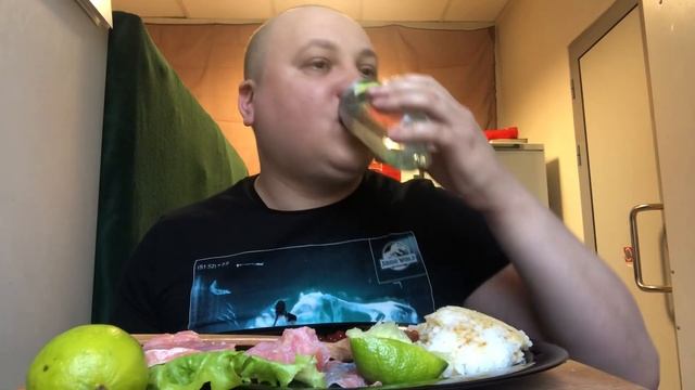 Красная рыба Сёмга с лаймом ум съешь мукбанг MUKBANG