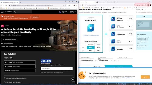 الفرق بين الأتوكاد والنانوكاد AUTOCAD VS NANOCAD смотреть онлайн