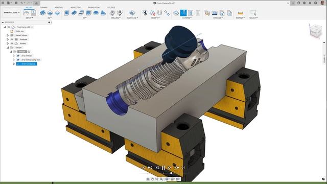 Fusion 360 - Machining Extension (4 & 5 axis simultaneous) смотреть онлайн