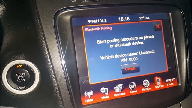 Recuperação HFM (Bluetooth) Dodge Journey E Fiat Freemont