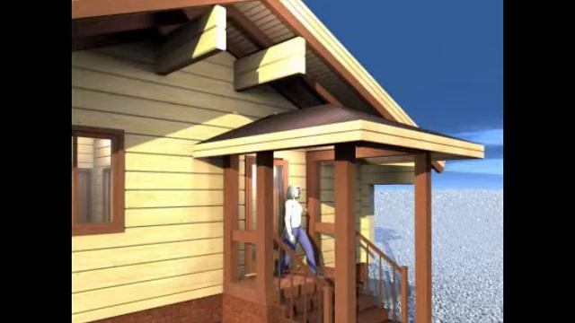 Одноэтажный сруб-шале 9*10 смотреть онлайн