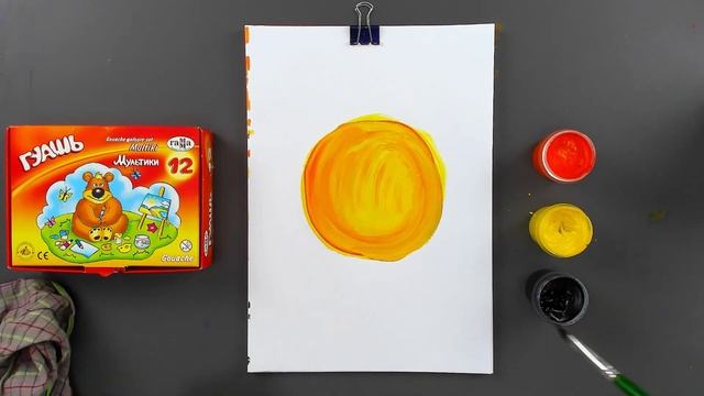 Рисуем колобка - Учимся рисовать колобка красками смотреть онлайн