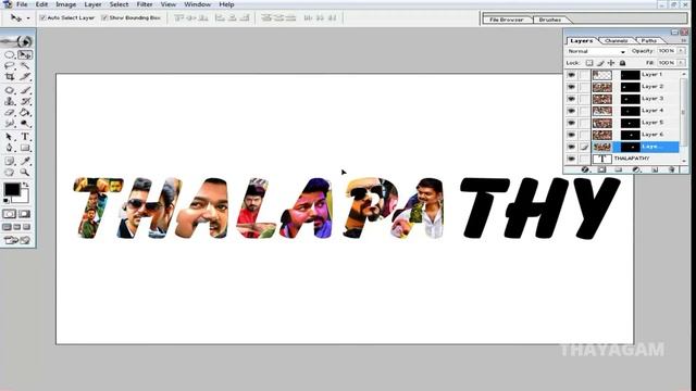 INSERT IMAGE INSIDE TEXT ON ADOBE PHOTOSHOP l THAYAGAM смотреть онлайн