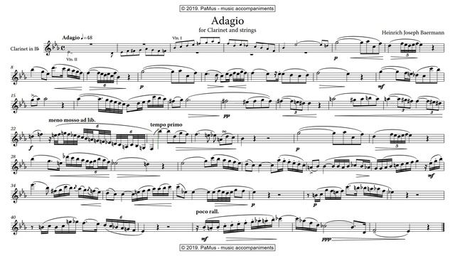 Heinrich Joseph Baermann: Adagio in D flat major for Clarinet and strings смотреть онлайн