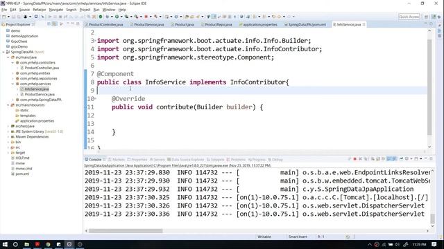 Spring Boot Actuator Custom Metrics With INFO API смотреть онлайн